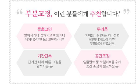 부분교정 치료대상
